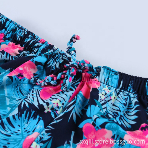Nylon Swim Women Beach Shorts 4way Stretch Trunk